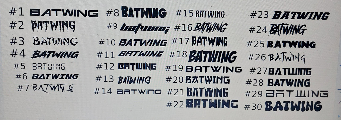 Batwing Badge. Includes 2.