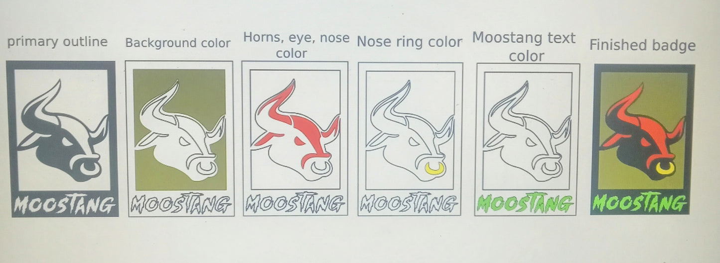 Moostang Car Badge