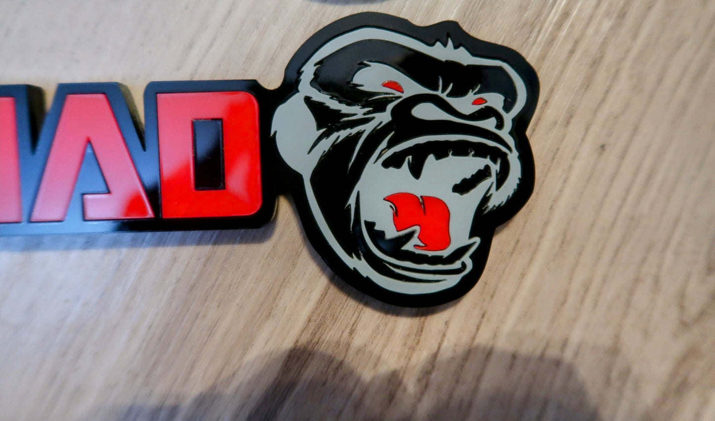 Gorilla car badge set