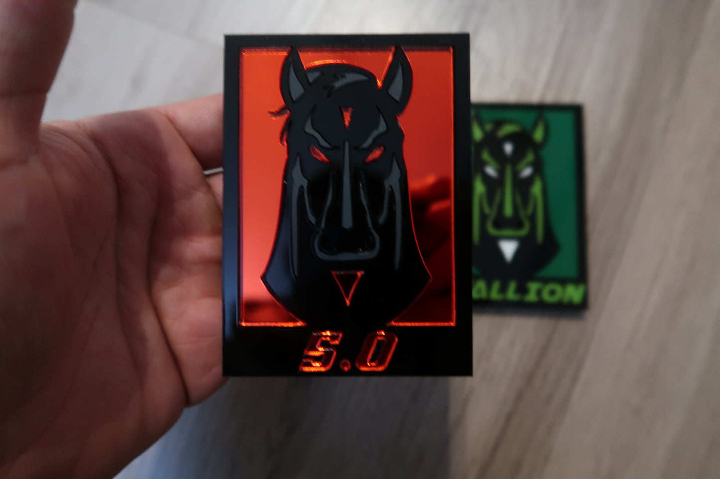Dark Stallion Car Badge. Includes 2.