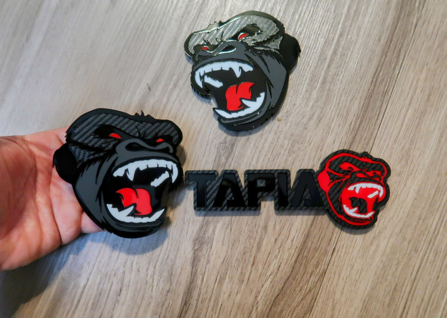 Gorilla car badge set
