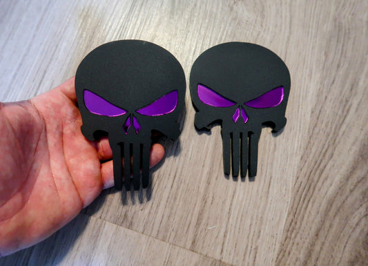 Inspired Punisher car badge. Includes 2.