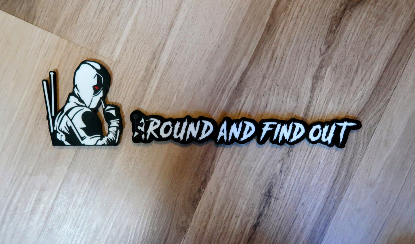 F Around and find out/DP combo badge