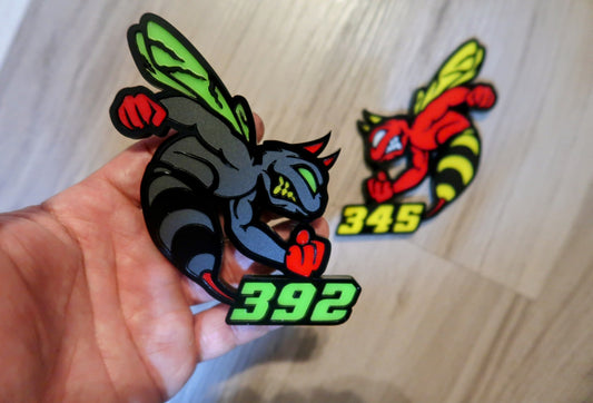 Devil Superbee 392, 345, or 426 fender badges. Includes 2.