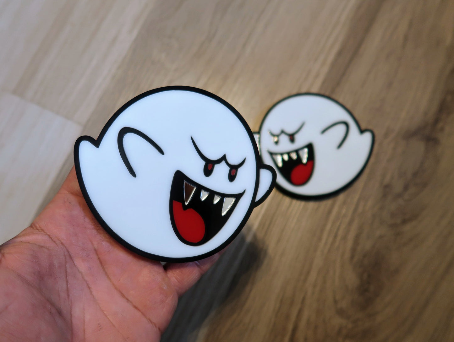 Boo badges x2.