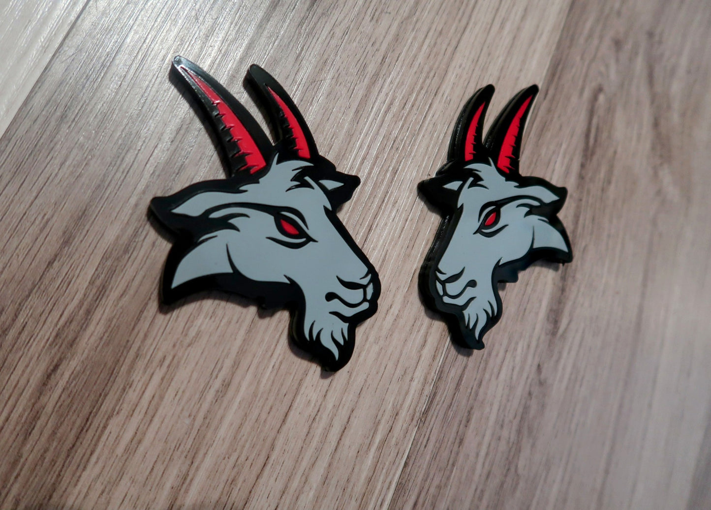 2 Angry Goat fender badges. Includes 2.