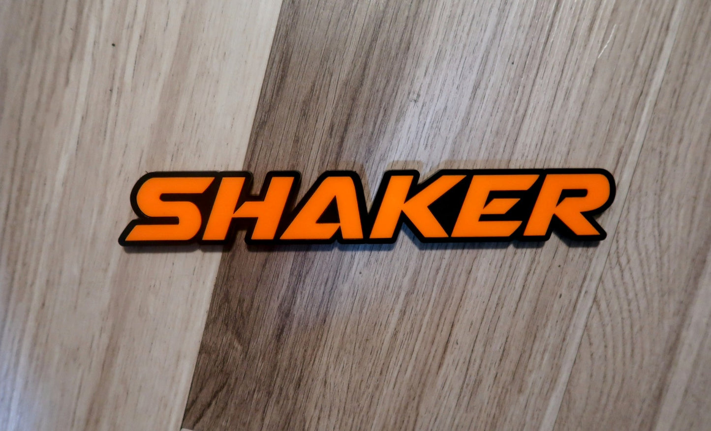 Shaker car badge. Includes 1.