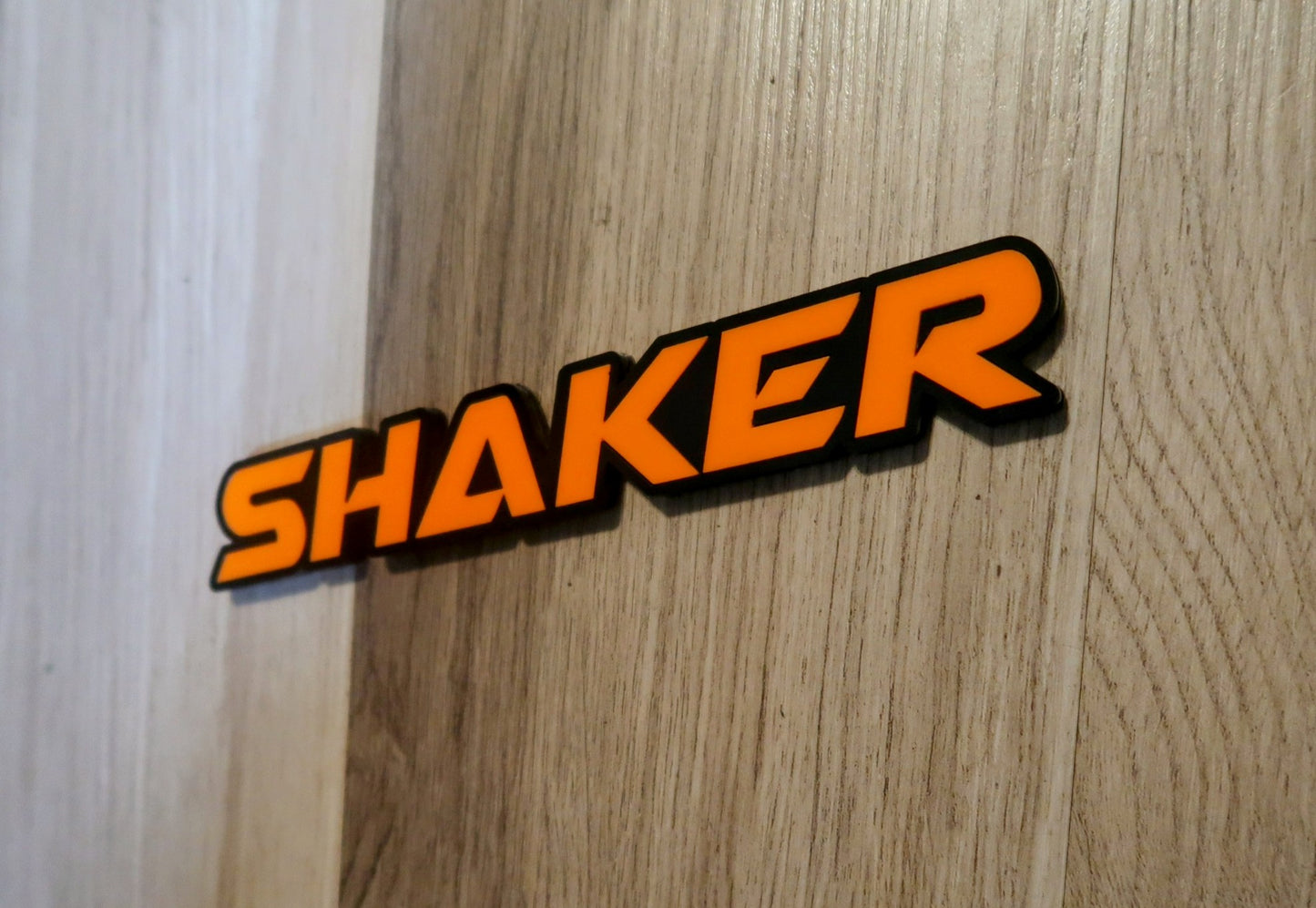 Shaker car badge. Includes 1.