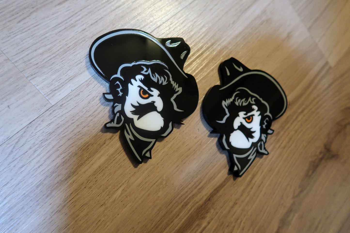 Pistol Pete fender badges. Includes 2.