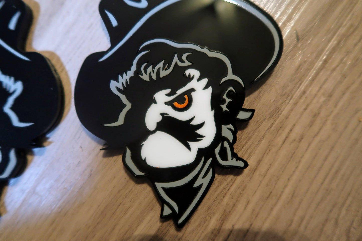 Pistol Pete fender badges. Includes 2.
