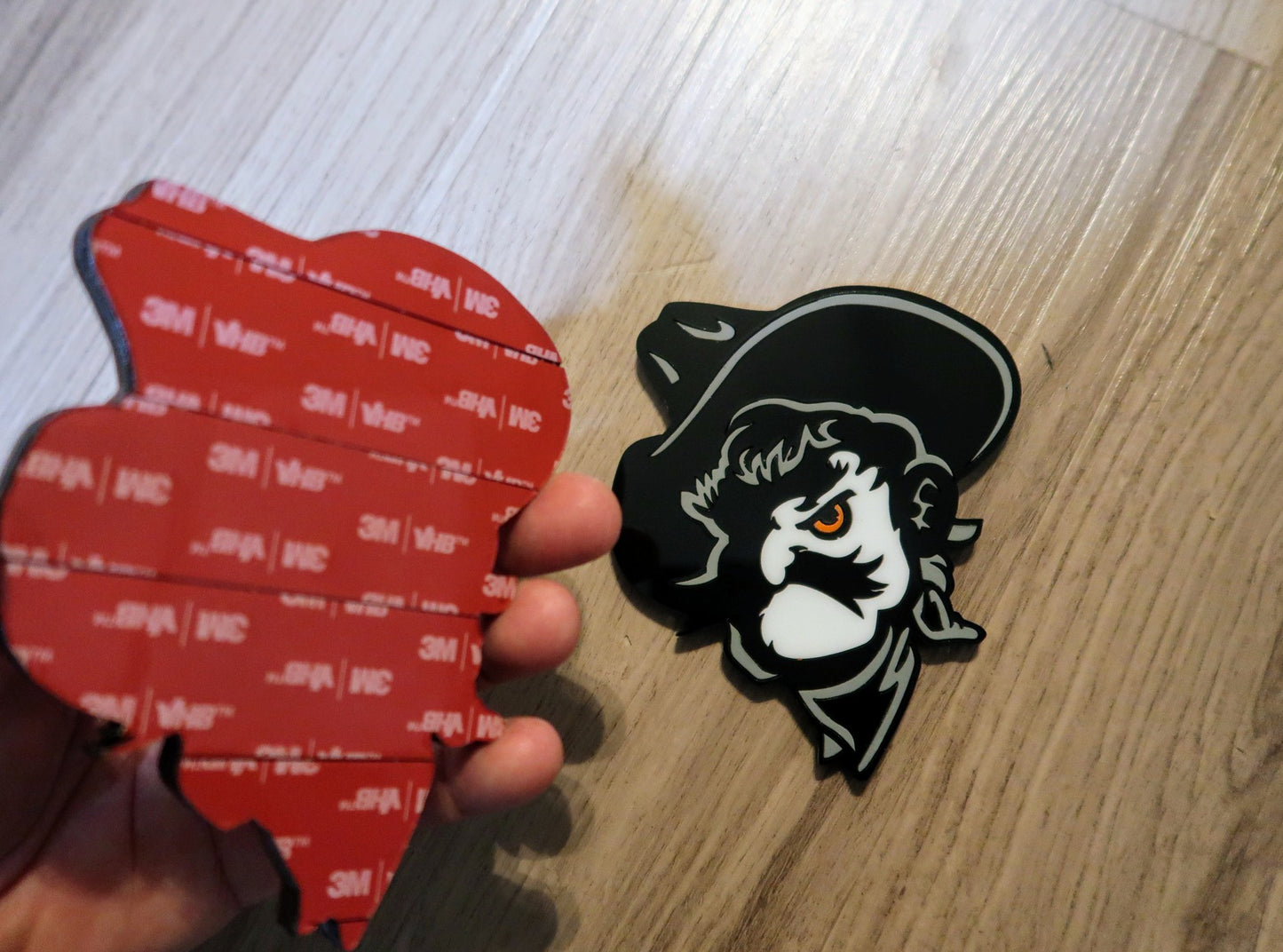 Pistol Pete fender badges. Includes 2.
