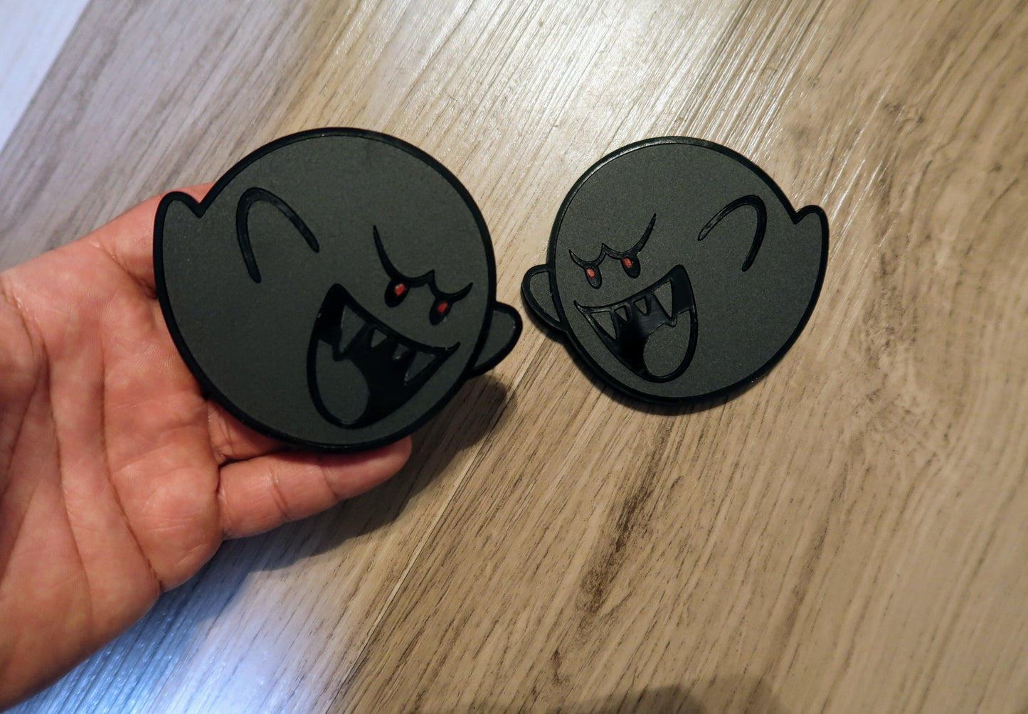Boo badges x2.