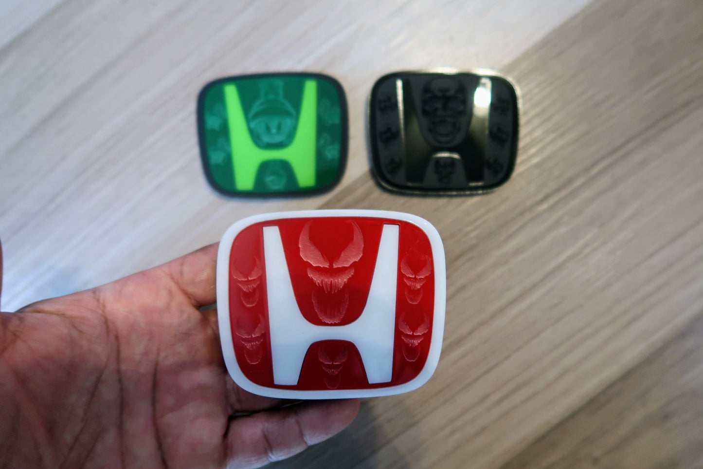 Custom Honda badges. Includes 2.