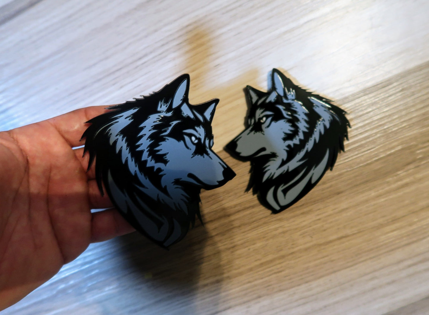 Coyote car badges x2.