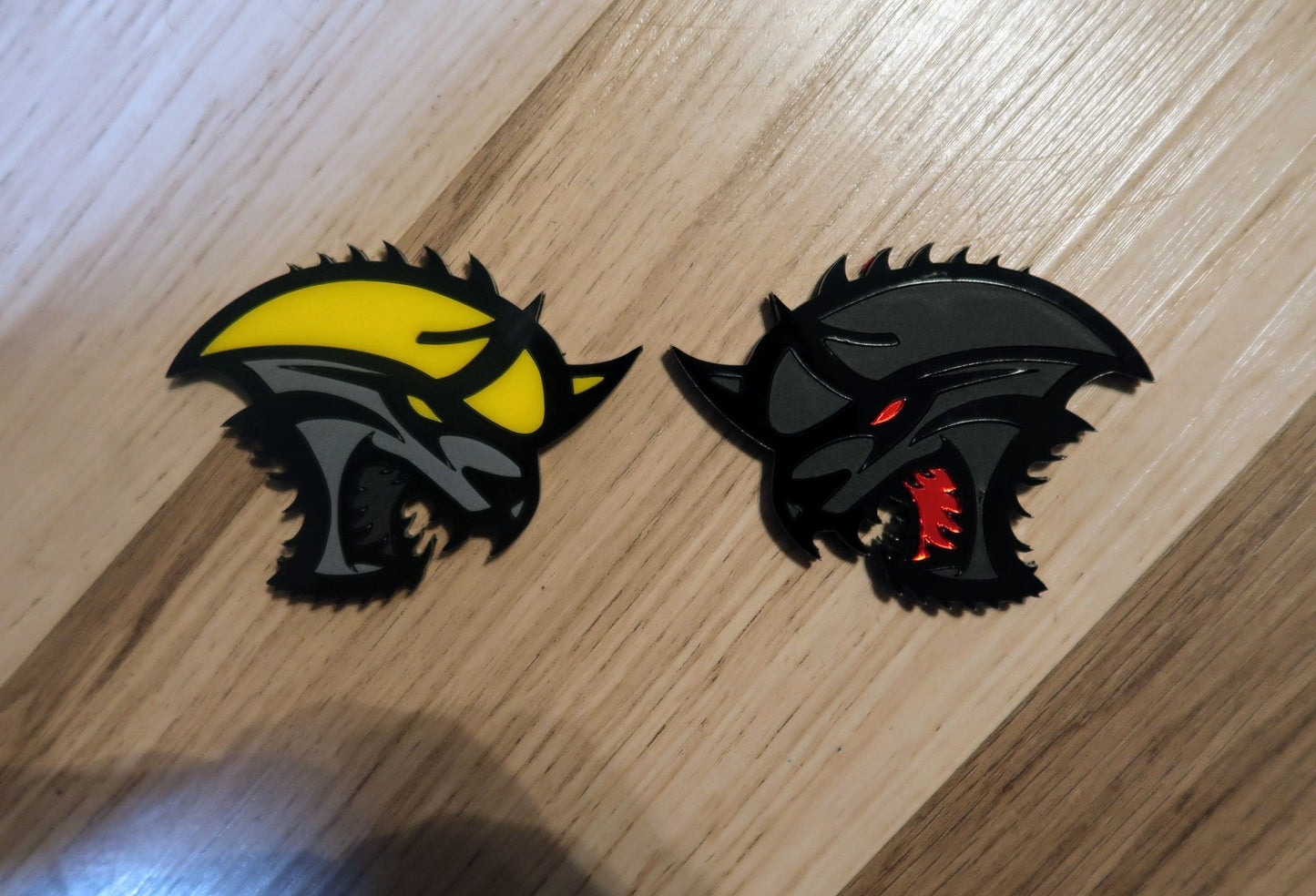 Cat from the Abyss badges. Includes 2.