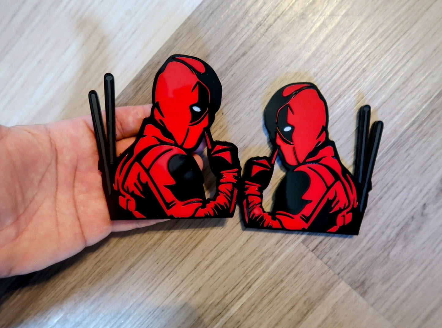 Inspired Deadpool Badges. Includes 2 badges
