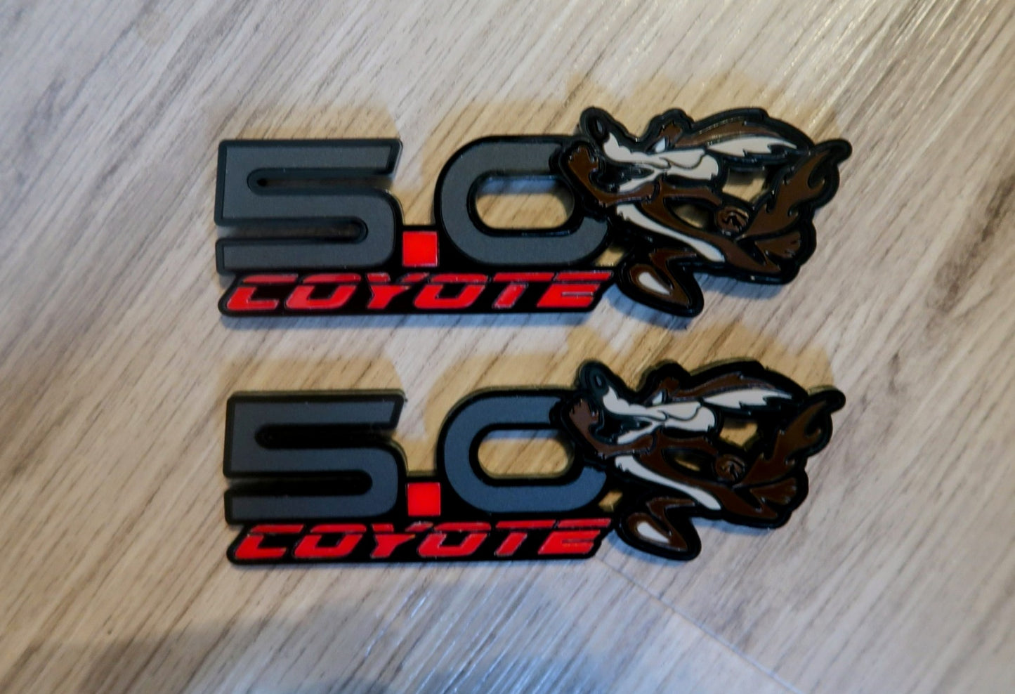 5.0 Coyote fender badges. Includes 2.