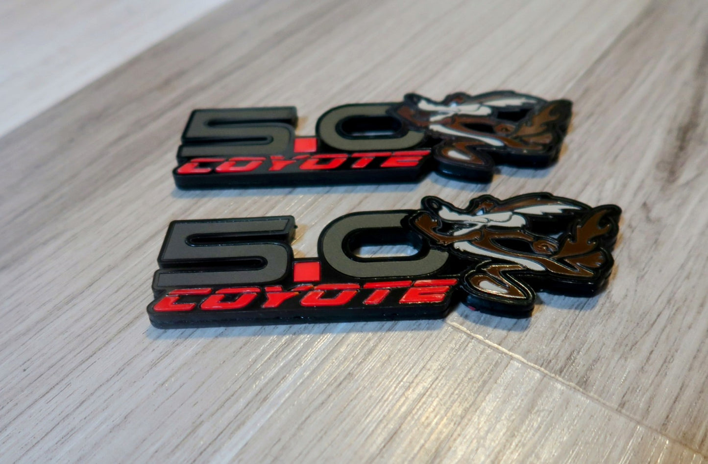 5.0 Coyote fender badges. Includes 2.