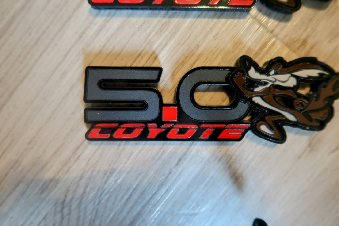 5.0 Coyote fender badges. Includes 2.