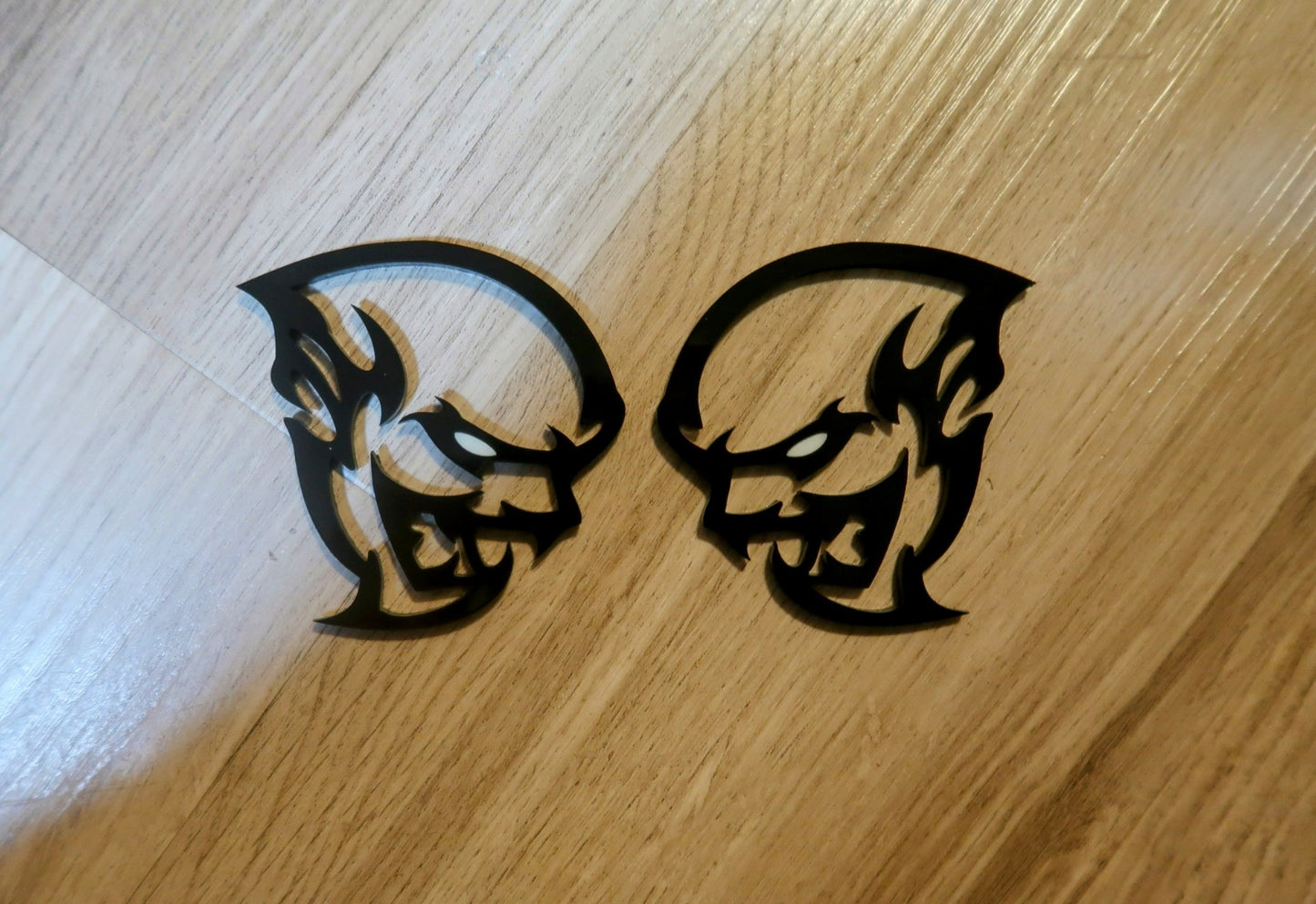Vampire fender badges with custom eye color, Includes 2.