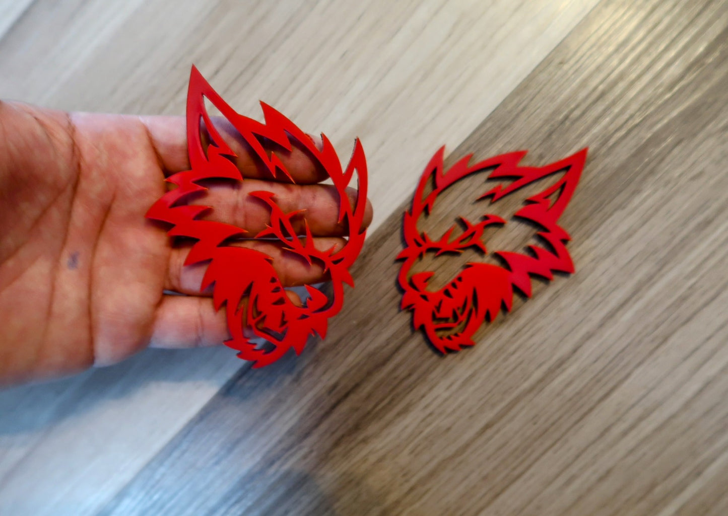 Agreesive Wolf Fender badges. Includes 2.