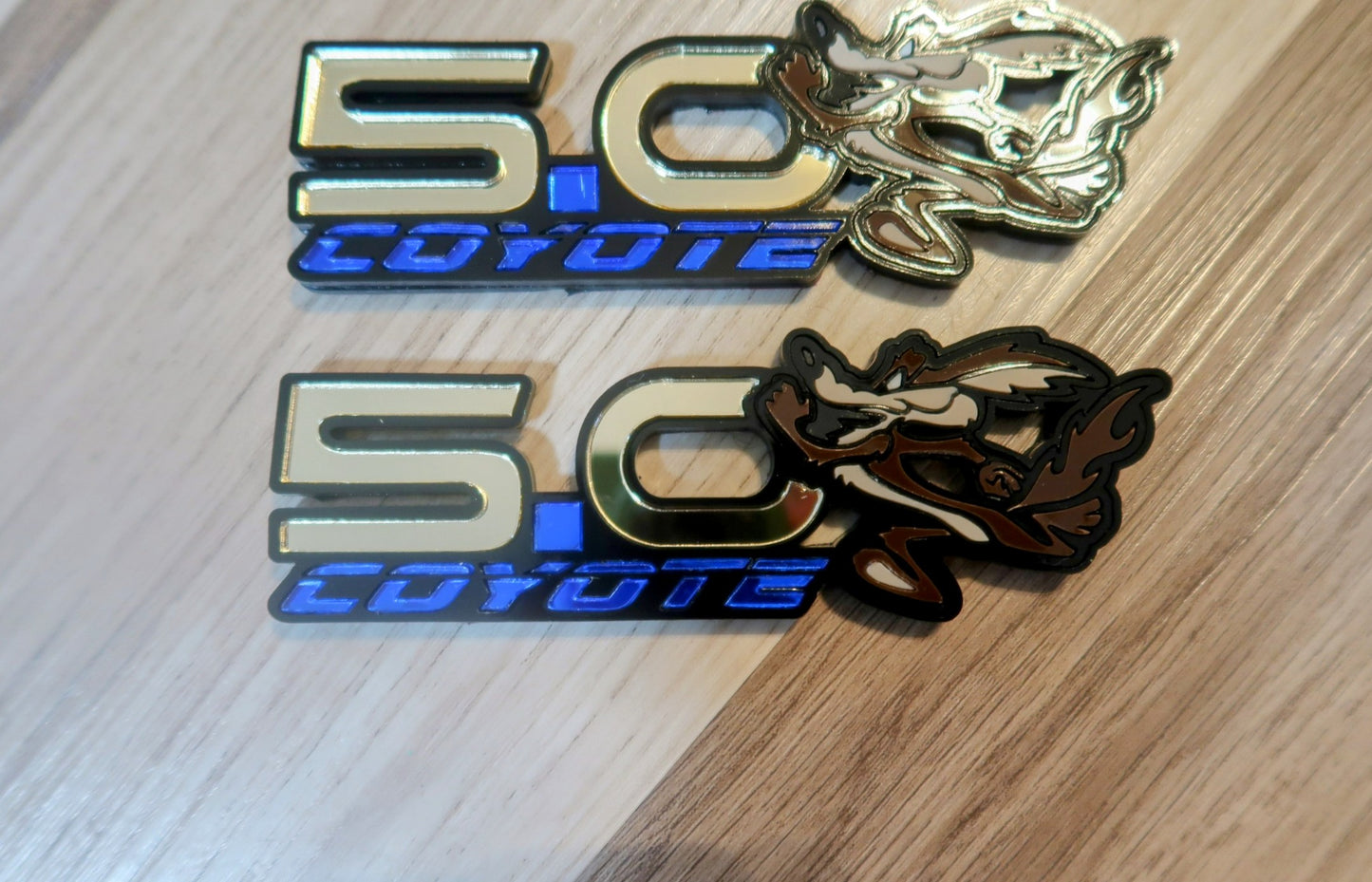 5.0 Coyote fender badges. Includes 2.