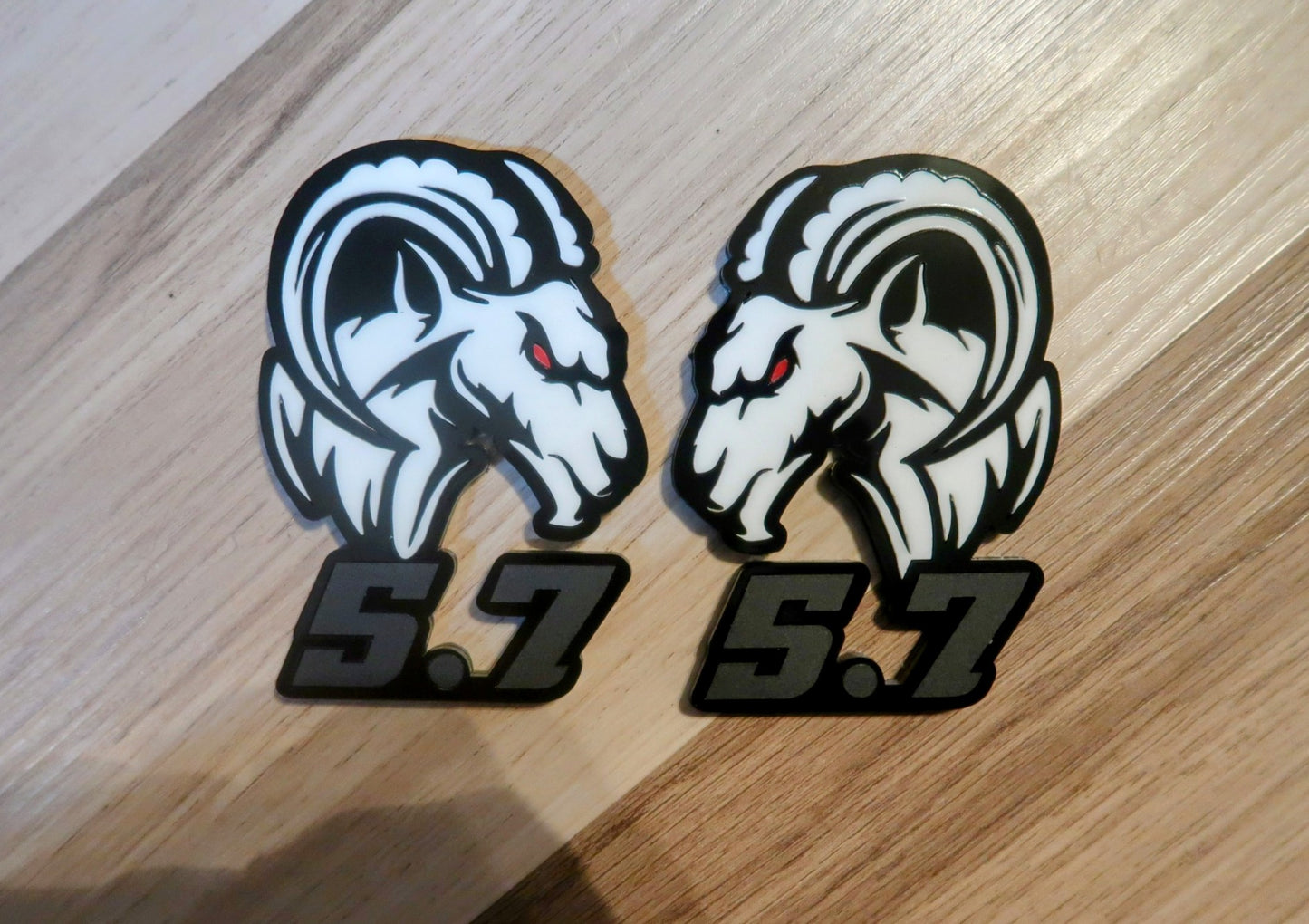 345,392 Agressive Ram Fender badges. Includes 2.