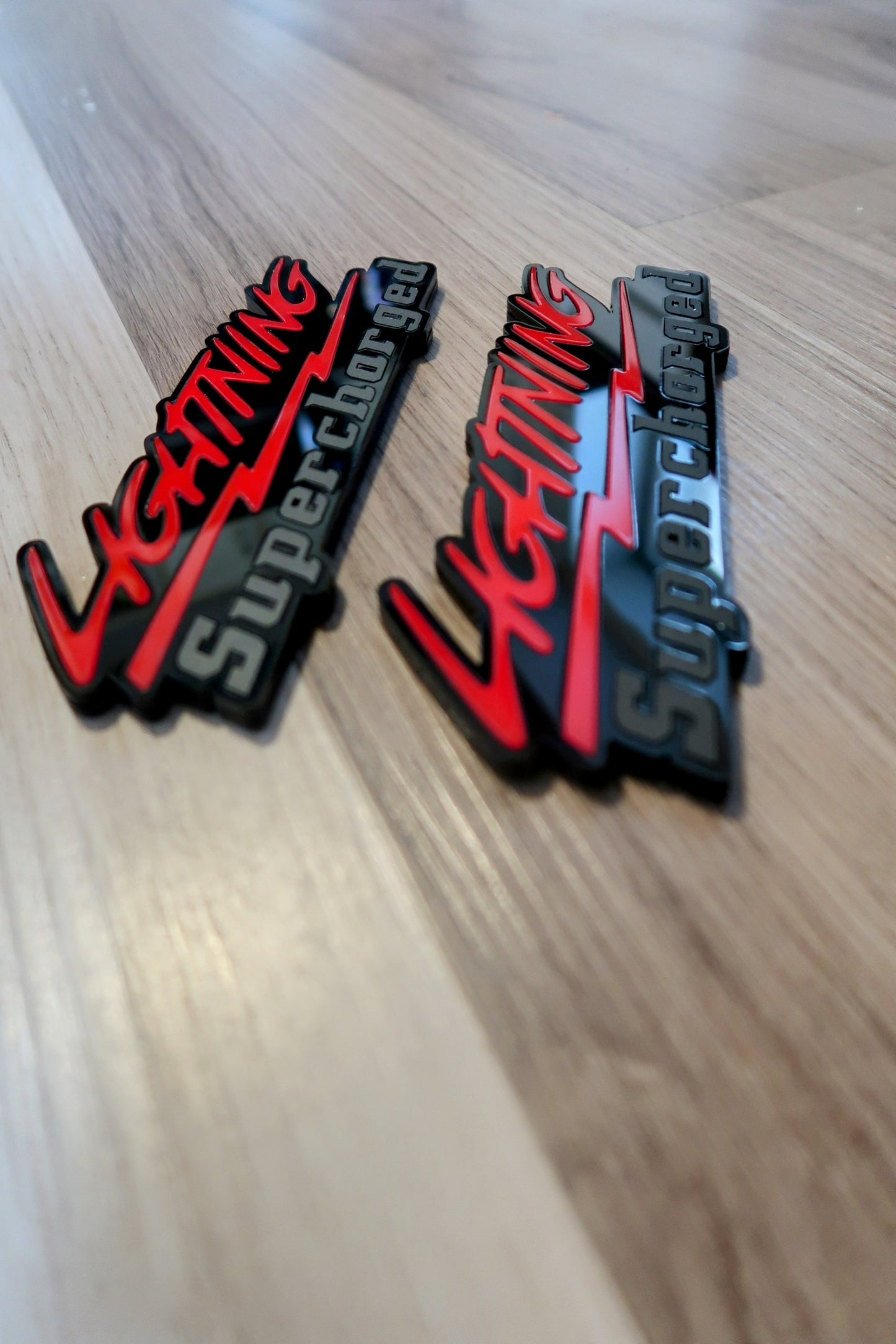 Supercharged Lightning badges. Included 2.