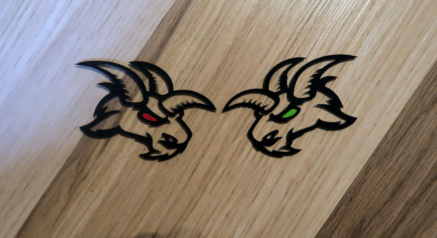 3 Horn Goat badges. Includes 2.