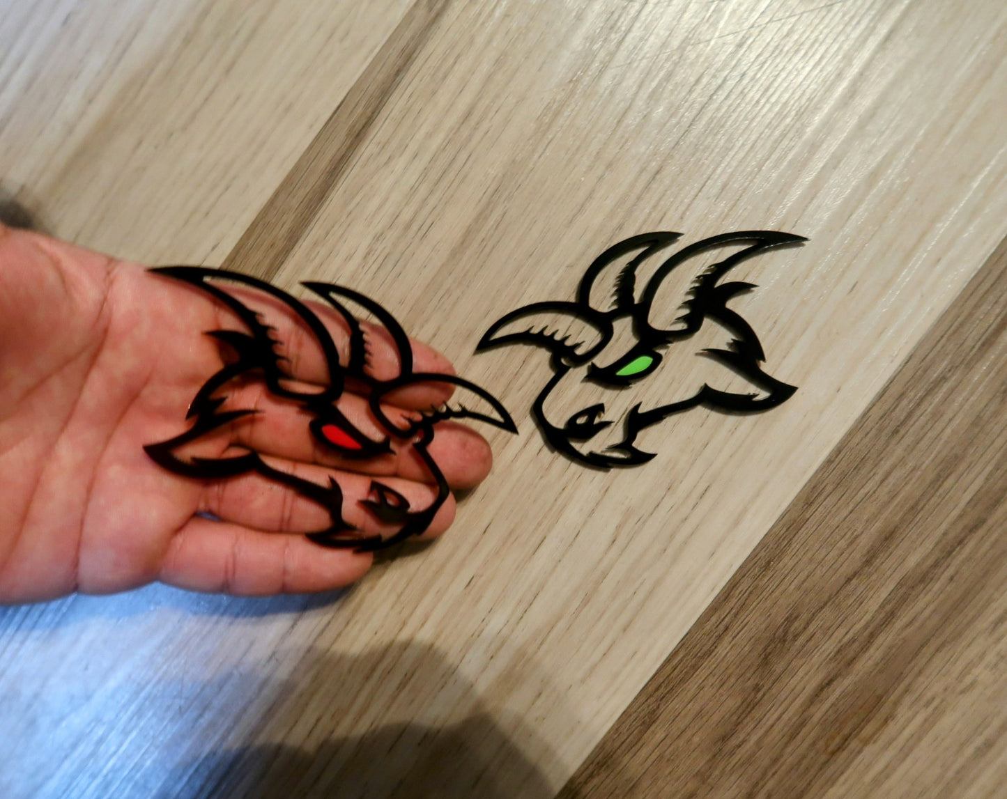 3 Horn Goat badges. Includes 2.