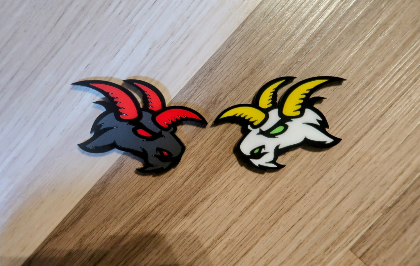 3 horn Goat type 2 badges. Includes 2.