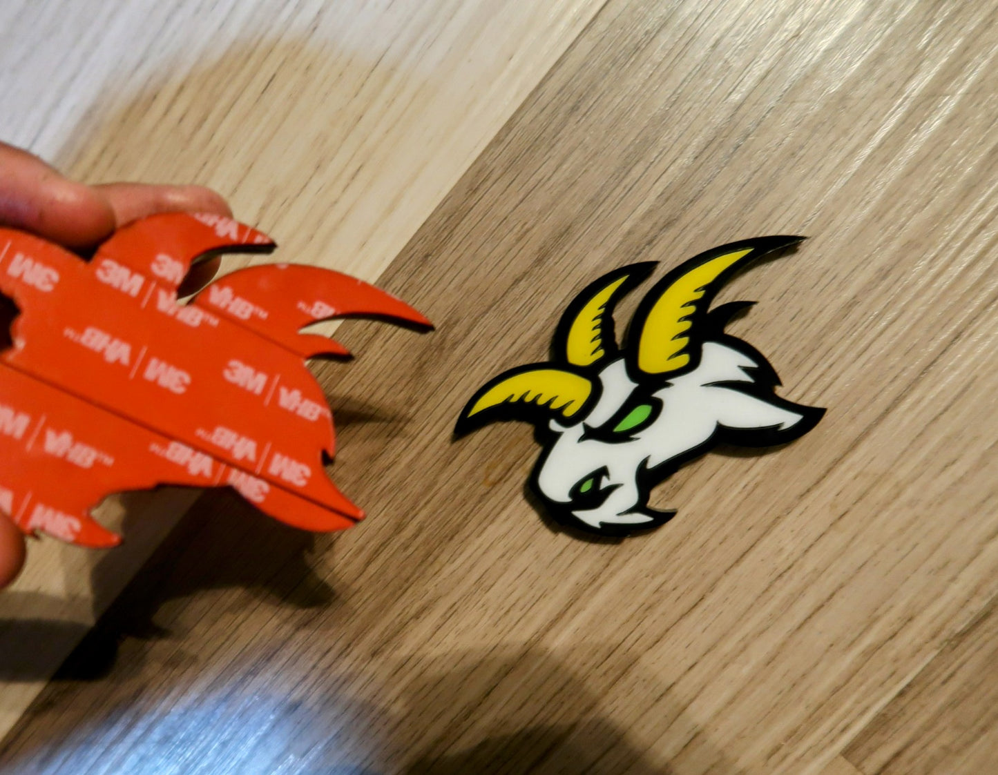 3 horn Goat type 2 badges. Includes 2.