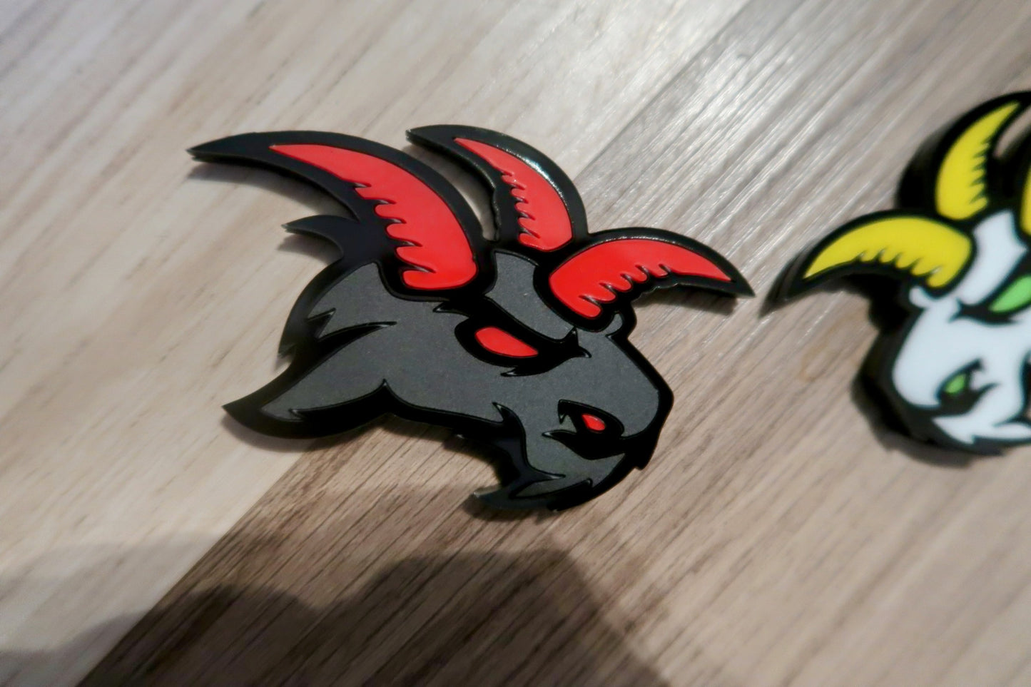 3 horn Goat type 2 badges. Includes 2.