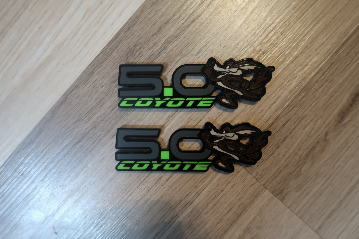 5.0 Coyote fender badges. Includes 2.