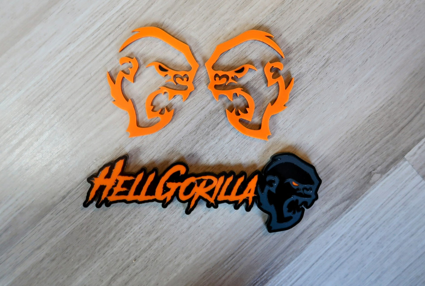 HellGorilla badge set. Includes 3.