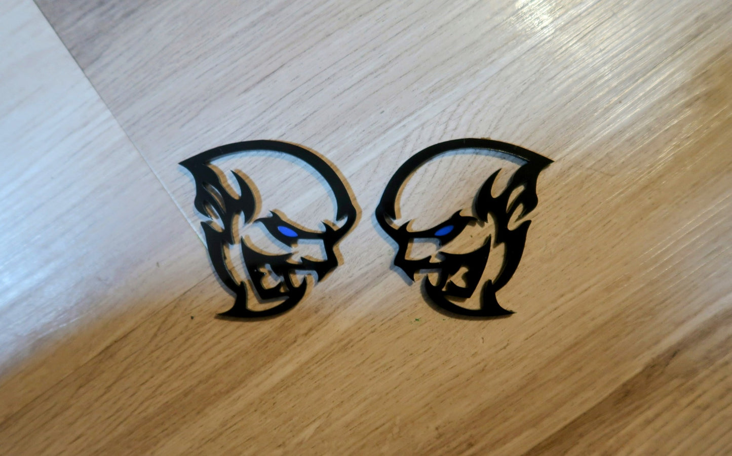 Vampire fender badges with custom eye color, Includes 2.