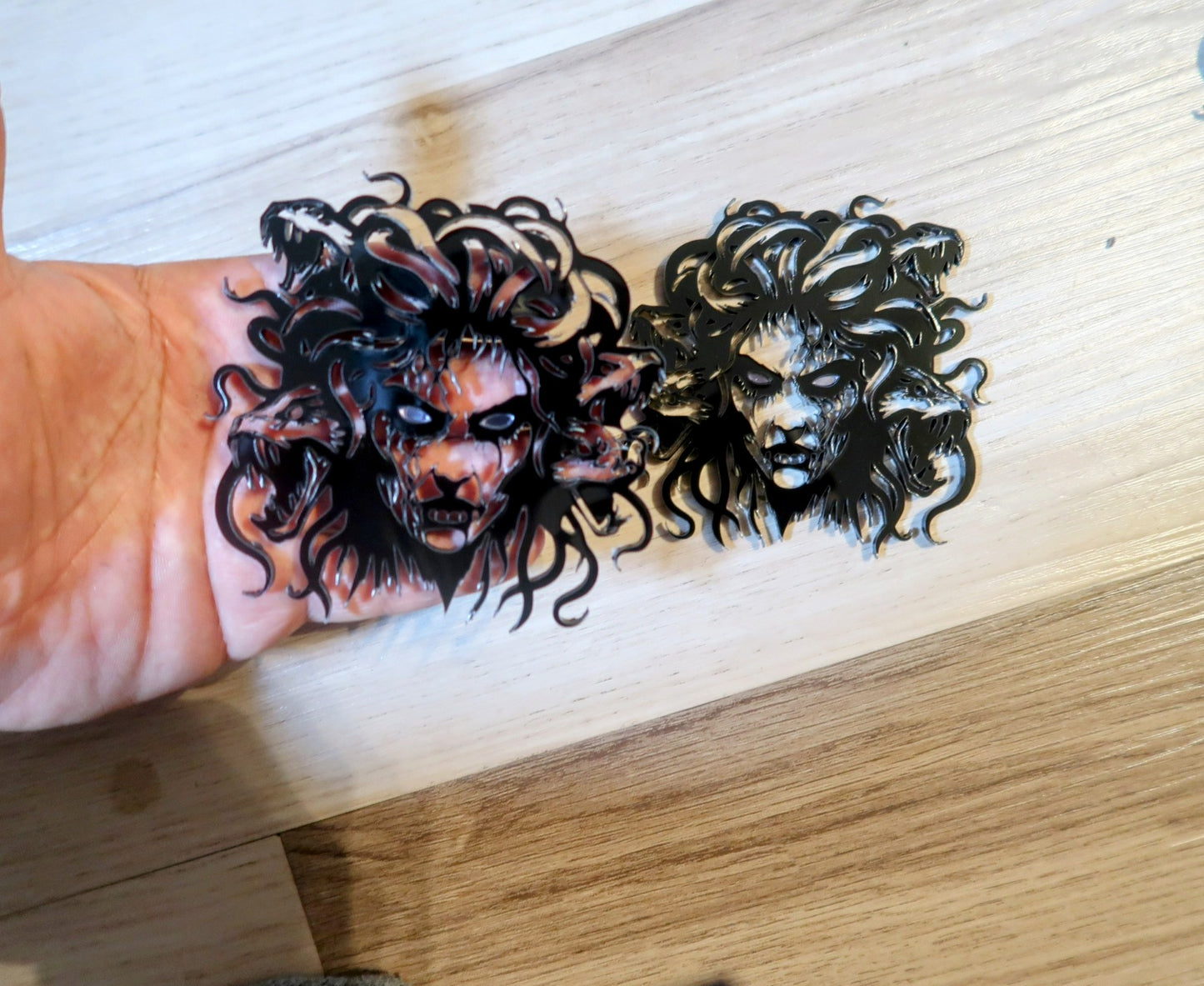 Medusa fender badges. Includes 2.