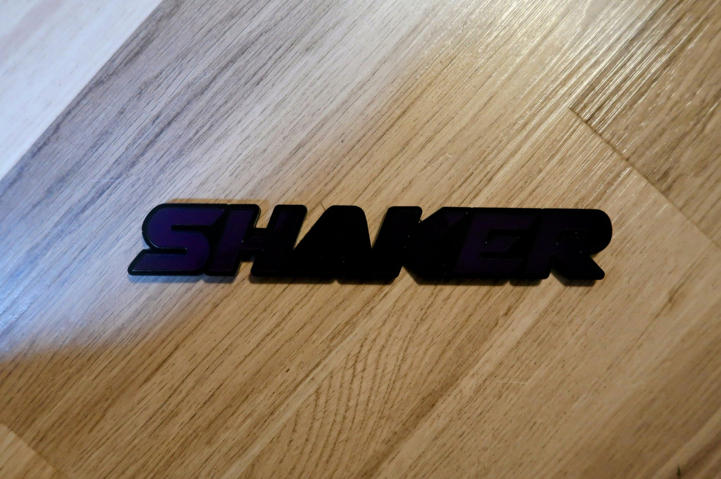 Shaker car badge. Includes 1.