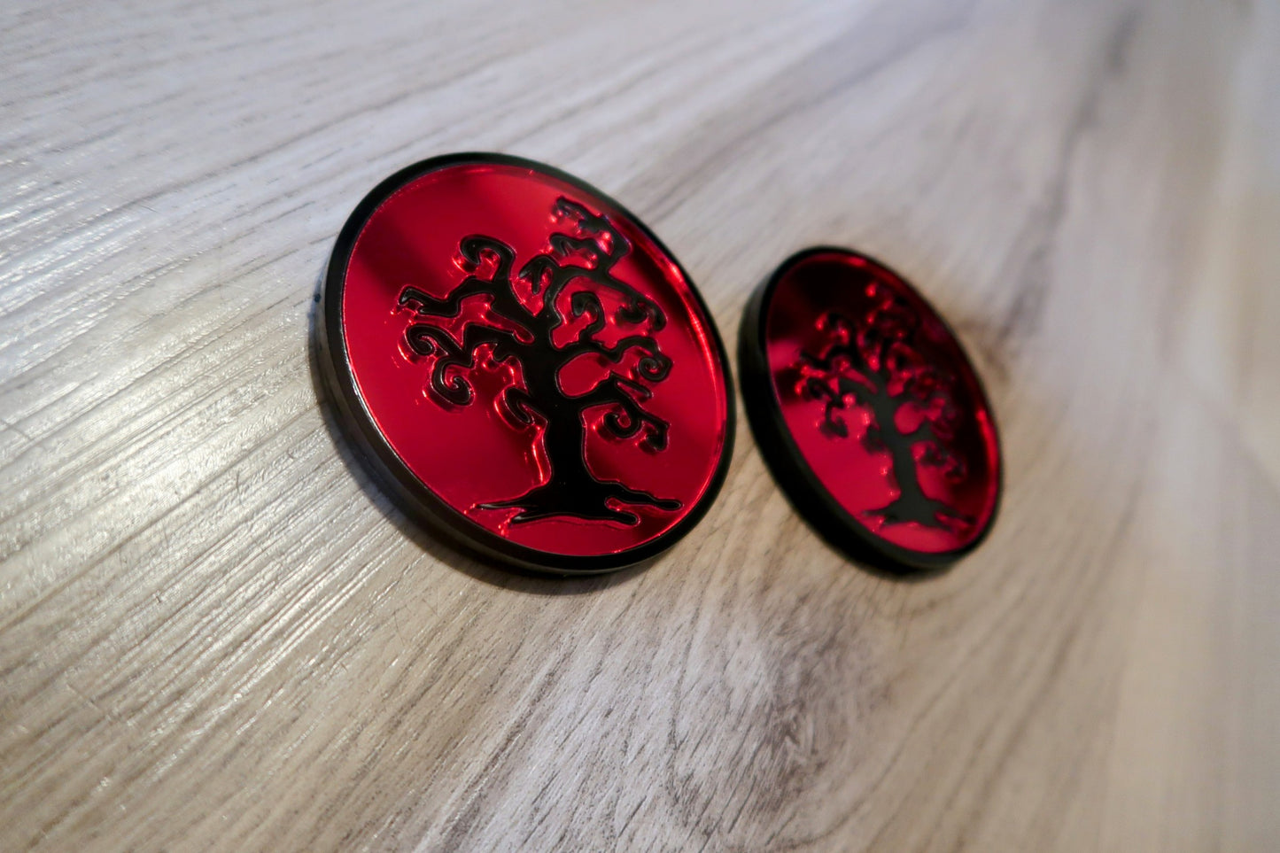 The Creepy Tree badges. Includes 2.