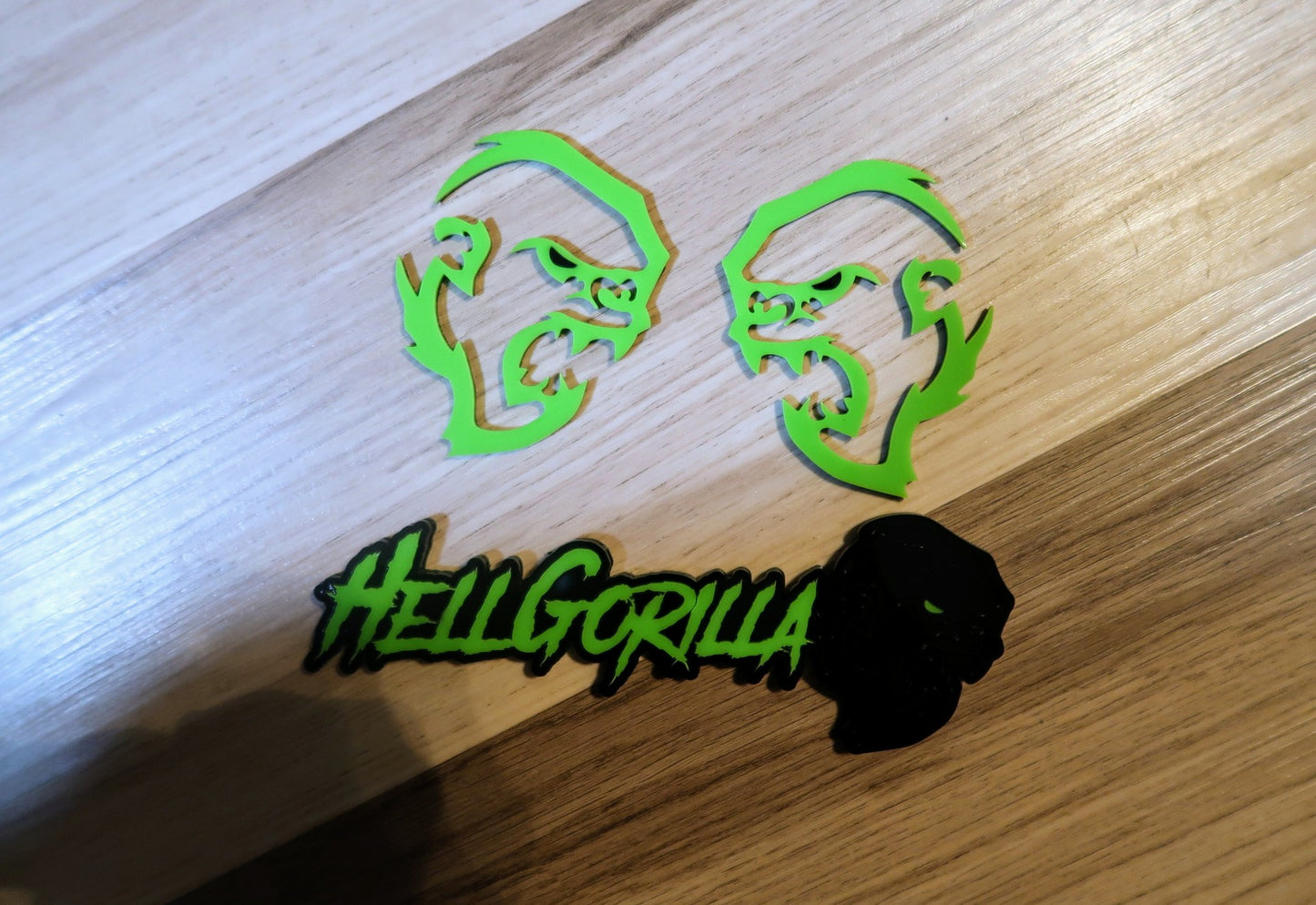 HellGorilla badge set. Includes 3.