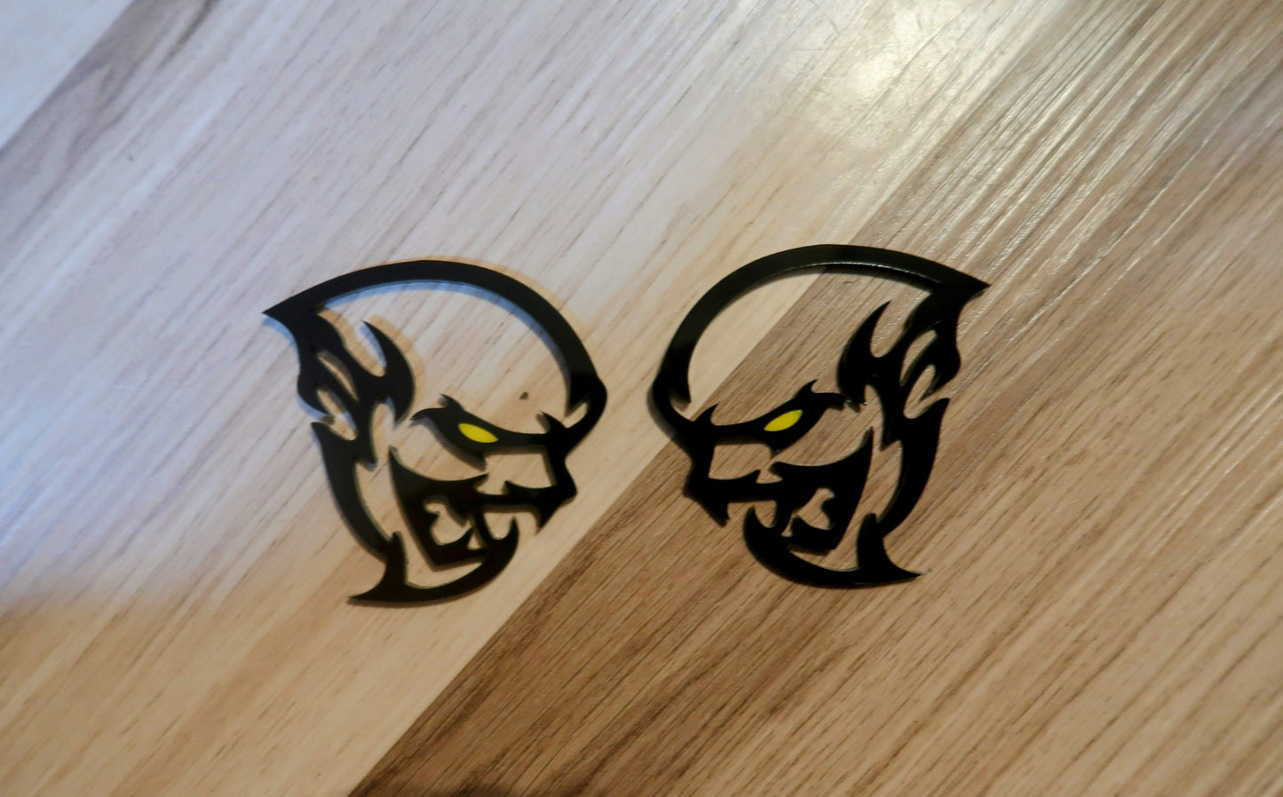 Vampire fender badges with custom eye color, Includes 2.
