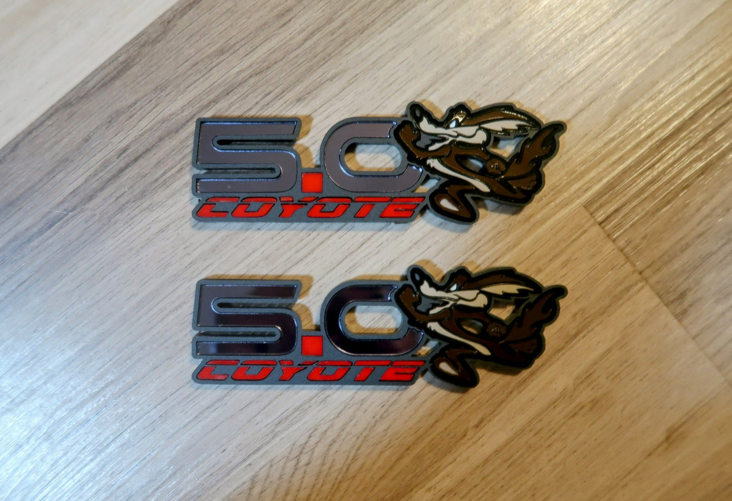 5.0 Coyote fender badges. Includes 2.