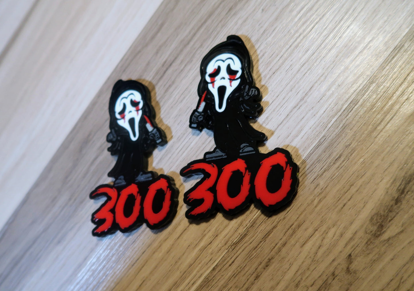 Mini Ghostface fender badges.