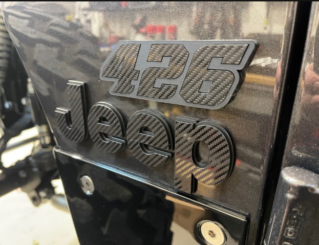 392, or 345, or 426 fender badges. Includes 2.