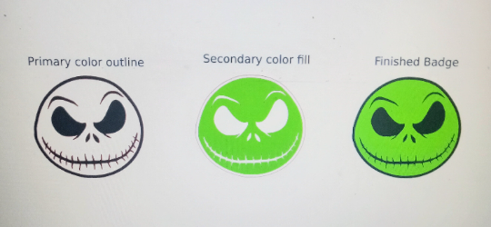 Nightmare Car badge. Includes 2.