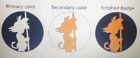 Inspired DBZ badge. Includes 2