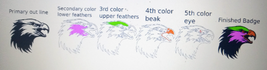 Hawk Car Badges x2
