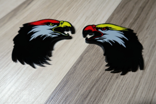 Hawk Car Badges x2
