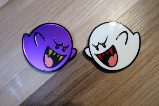 Boo badges x2.