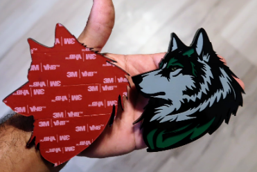 Coyote car badges x2.